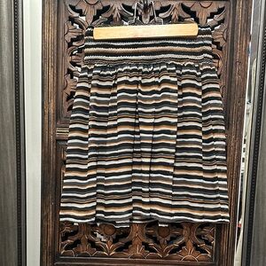 Old Navy Black and Brown Striped Skirt